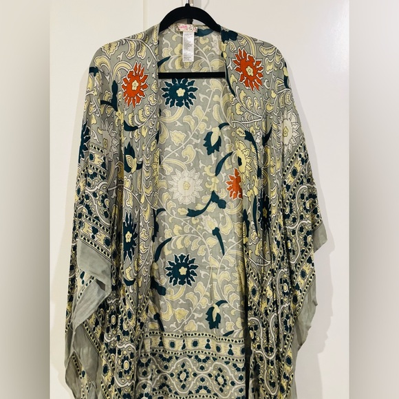 Free People Magic Dance Kimono Green Tea One Size Fits All - Picture 4 of 6